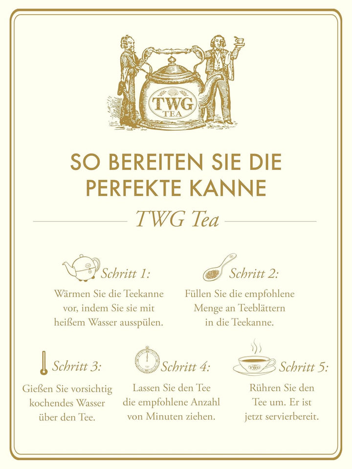 TWG Tea | 1837 Black Tea | Ceai negru | Fructe și flori | Cutie Haute Couture, 100 g | Set cadou
