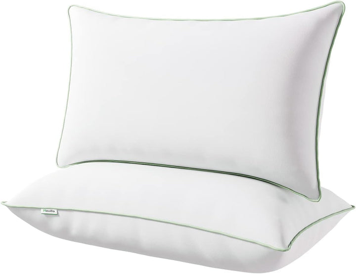 Novilla Pillow 65X65 Set de 2, 2800G (1400Gx2) Pernă reglabilă în înălțime Pernă pătrată de dormit Pernă albă de pat cu zip față de pernă lavabilă Perne standard Naty Shop Seria 10 40X80Cm (2 bucăți)