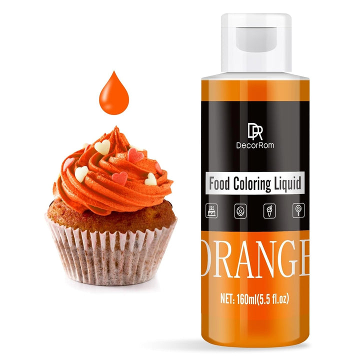 DecorRom, coloranti alimentari lichizi, 160 ml, diverse culori Coloranti Alimentari Naty Shop Portocaliu