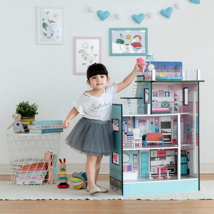 Olivia'S Little World Style Barcelona Casa de păpuși Casa de păpuși, albastru TD-13111D Casute de papusi Naty Shop