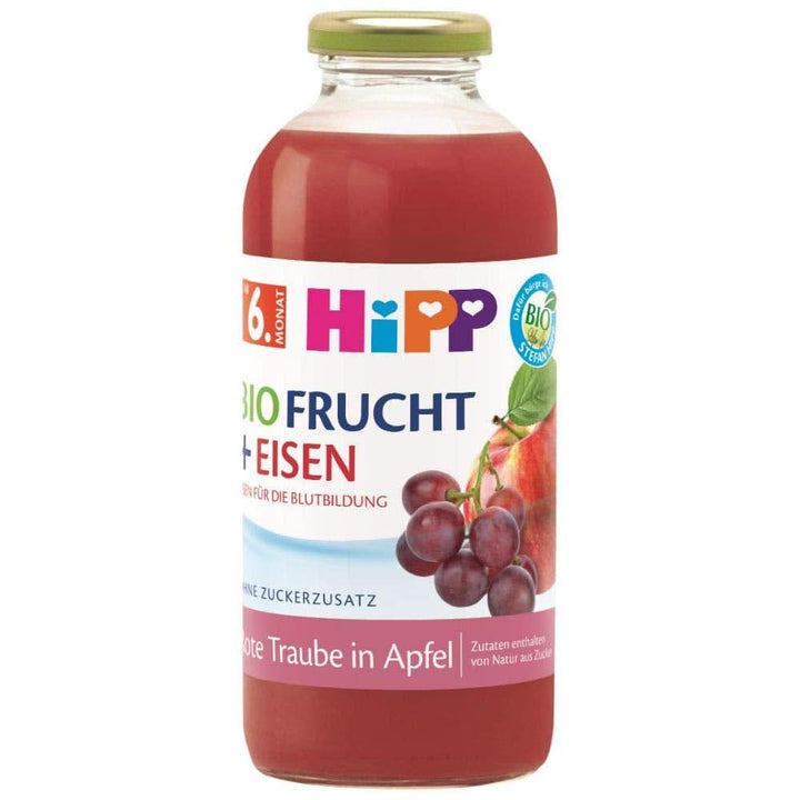 Hipp Băuturi organice cu suc de fructe +, multifructe cu vitamina C, pachet de 6 (6 x 0,5 L) Mama si Copilul Naty Shop 500 ml Fructe rosii