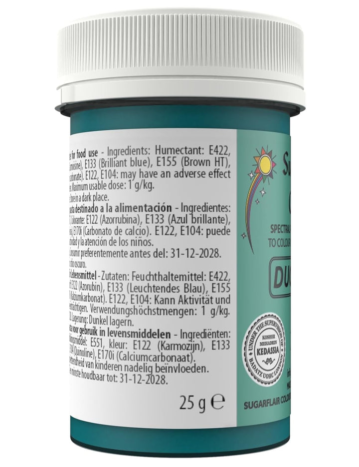 Sugarflair Spectral Duck Egg, colorant alimentar foarte concentrat pentru cremă de unt, pastă de zahăr, royal icing, 25 grame Coloranti Alimentari Naty Shop