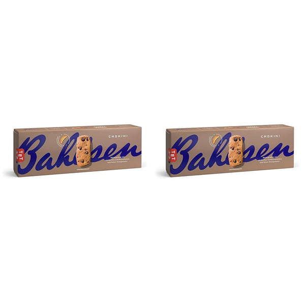 Bahlsen Chokini - Pachet de 2 - Aluat fraged cu bucăți de ciocolată și aromă de portocale (1 x 150 g)
