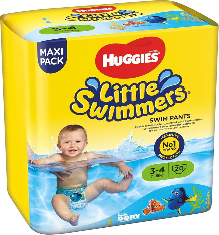 Scutece de înot Huggies Little Swimmers, mărimea 3-4 (7-15 kg), 1 pachet de 20 de bucăți Mama si Copilul Naty Shop
