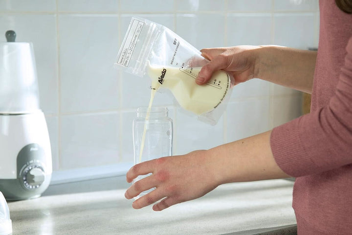 BF100 Pungă de depozitare pentru lapte matern - Pungă pentru lapte matern - capacitate 220 Ml - 100 bucăți - Transparent Accesorii Hrana si Alaptare Bebe Naty Shop