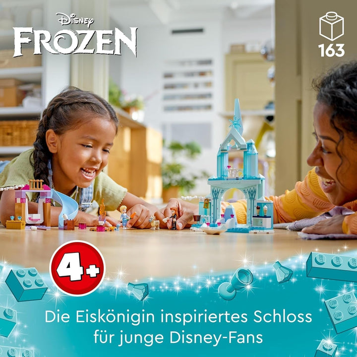 LEGO Disney Frozen Palatul de gheață al Elsei, castelul reginei de gheață, jucărie cu păpușile prințesei ELSA și Anna, plus 2 figurine de animale, cadou minunat pentru fete și băieți de 4 ani 43238 Seturi de constructie Besuche den LEGO-Store