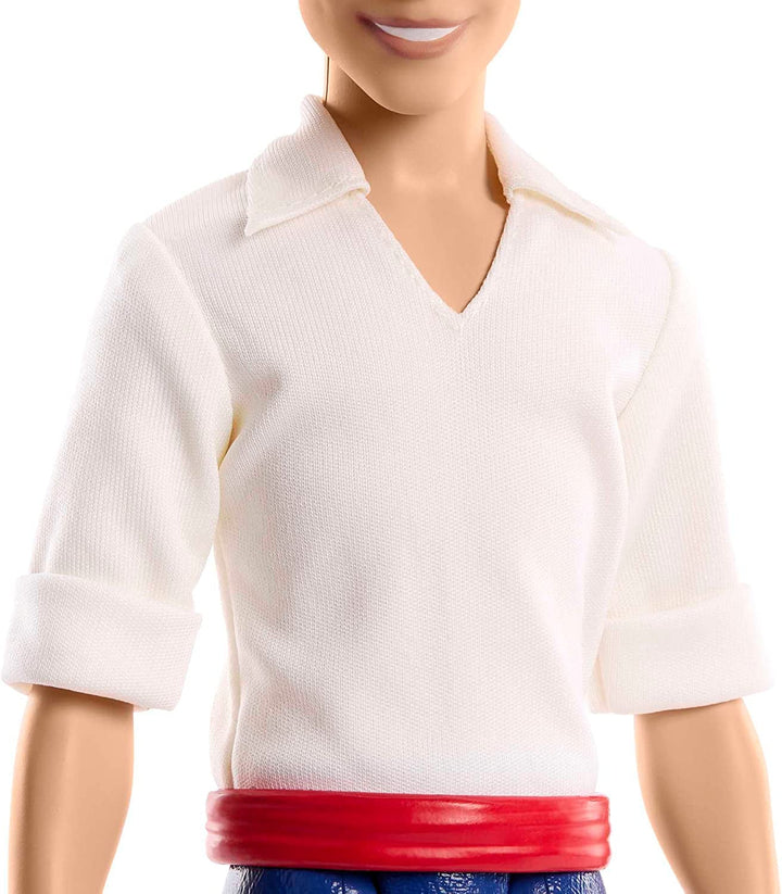 DISNEY Princess - Păpușă Prince Erik cu cămașă moale, pantaloni preformați și cizme, parte a unei colecții cu jucării Ariel, pentru copii de la 3 ani, HLV97 Papusi Naty Shop