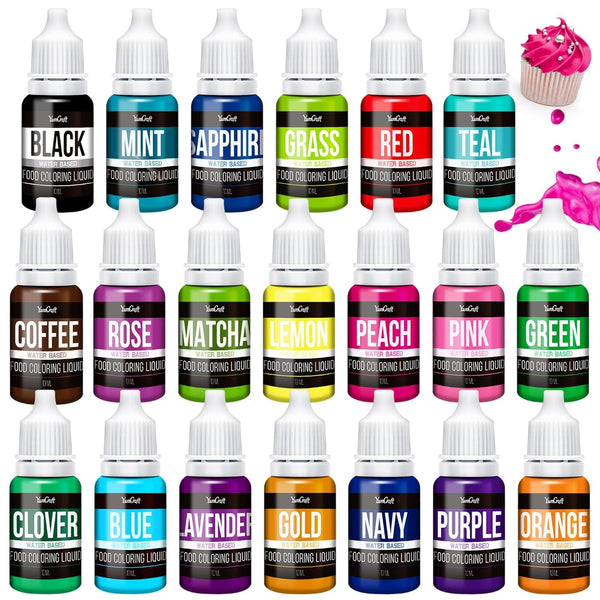 YumCraft, coloranti alimentarin lichizi Naty Shop Set 20 x 10 ml