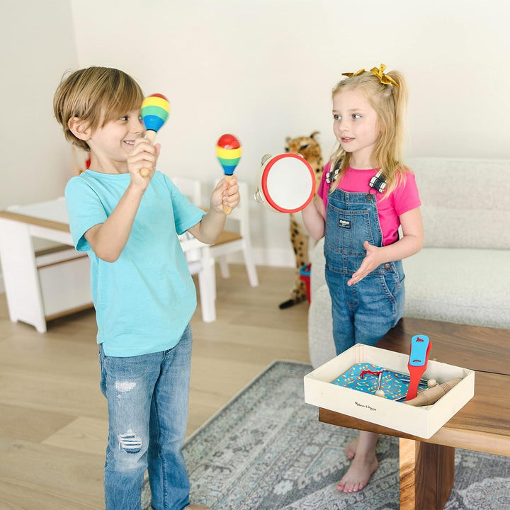 Melissa & Doug A Band in a Box | Jucării educative | Jucării muzicale pentru copii | 3+ | Cadou pentru băieți sau fete Jucarii Bebe Naty Shop