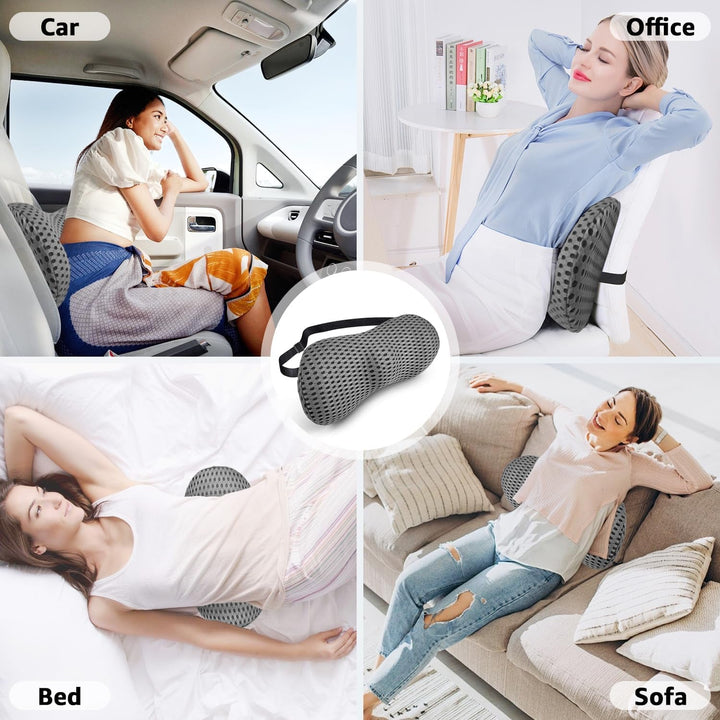 Pernă de susținere lombară Pernă lombară pat Pernă lombară din spumă de memorie Înapoi Pernă de susținere lombară ergonomică Pentru scaun de birou Scaun auto Pernă de susținere spate Cu curea reglabilă, Pentru scaun auto Pat Perne lombare Naty Shop
