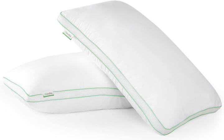 Novilla Pillow 65X65 Set de 2, 2800G (1400Gx2) Pernă reglabilă în înălțime Pernă pătrată de dormit Pernă albă de pat cu zip față de pernă lavabilă Perne standard Naty Shop Seria 11 45X74Cm(2 bucăți)