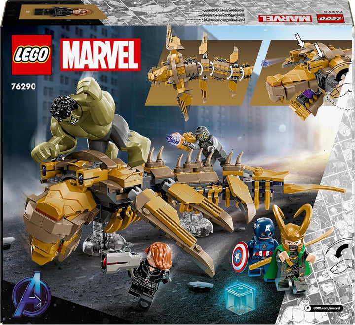 LEGO Marvel Avengers Vs. Leviathan, jucărie de construcție, set cu Hulk și minifigurinele Captain America, Loki, Black Widow și Chitauri, set de joacă Avengers pentru băieți și fete de peste 7 ani 76290 Seturi de constructie Besuche den LEGO-Store