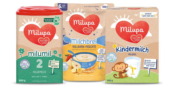 Milupa Milk Porridge Wholemeal Fruits - Terci pentru copii fără ulei de palmier, de la 6 luni - 4 X 400 G (pachet de 2) Mama si Copilul Naty Shop