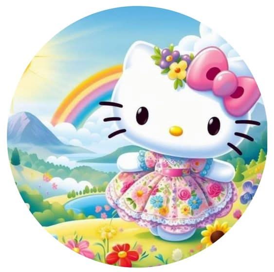 Imagine comestibila, vafa sau icing, format A4, Hello Kitty Imagini comestibile Naty Shop
