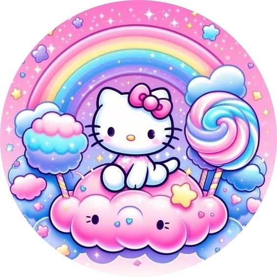 Imagine comestibila, vafa sau icing, format A4, Hello Kitty Imagini comestibile Naty Shop