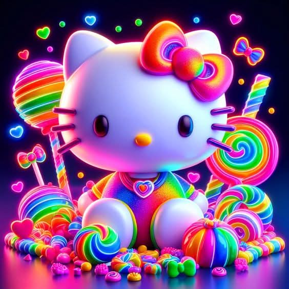Imagine comestibila, vafa sau icing, format A4, Hello Kitty Imagini comestibile Naty Shop