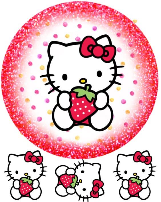 Imagine comestibila, vafa sau icing, format A4, Hello Kitty Imagini comestibile Naty Shop