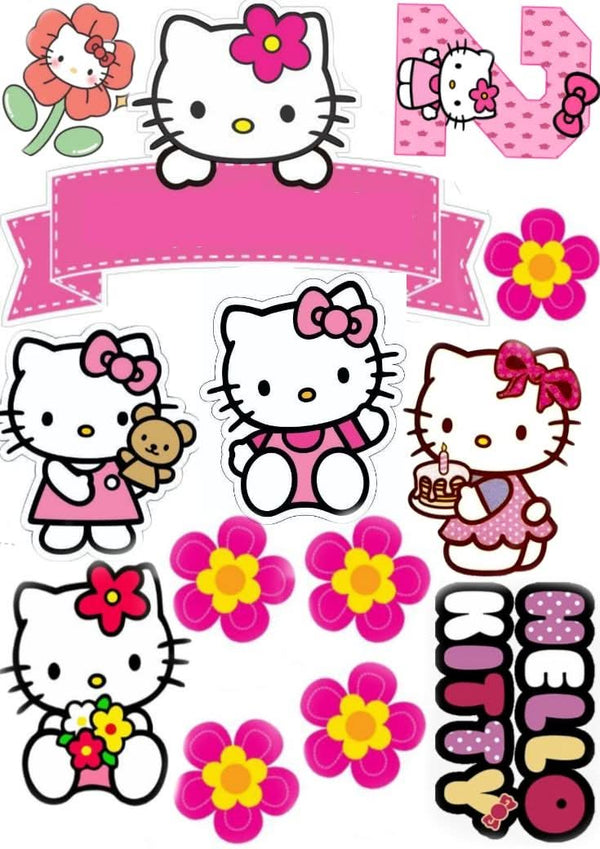 Imagine comestibila, vafa sau icing, format A4, Hello Kitty Imagini comestibile Naty Shop