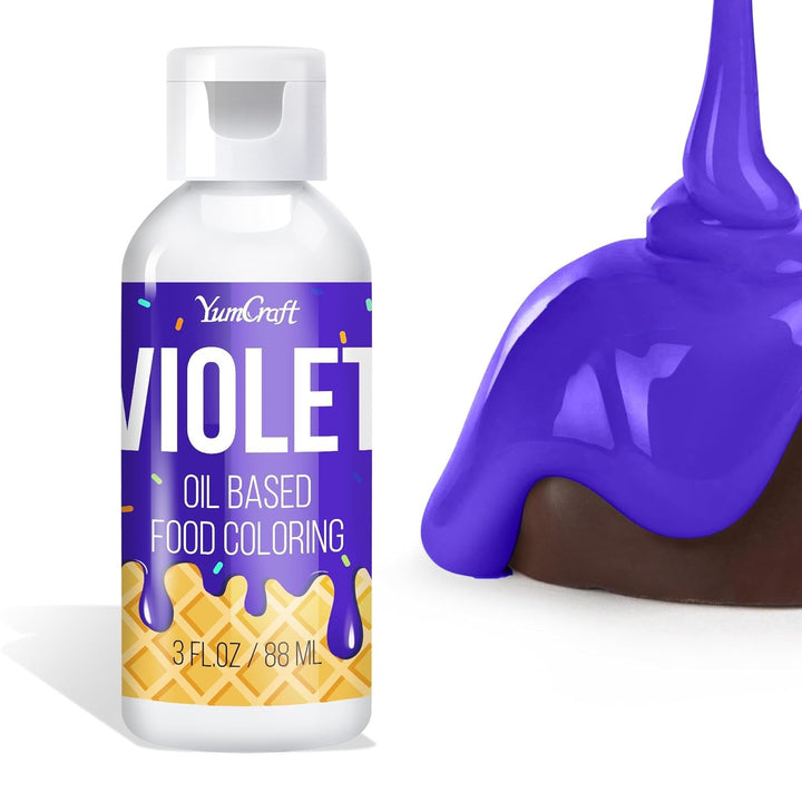 Colorant alimentar pe bază de ulei, liposolubil, 88 ml, diverse culori Coloranti Alimentari Naty Shop Violet 88 ml