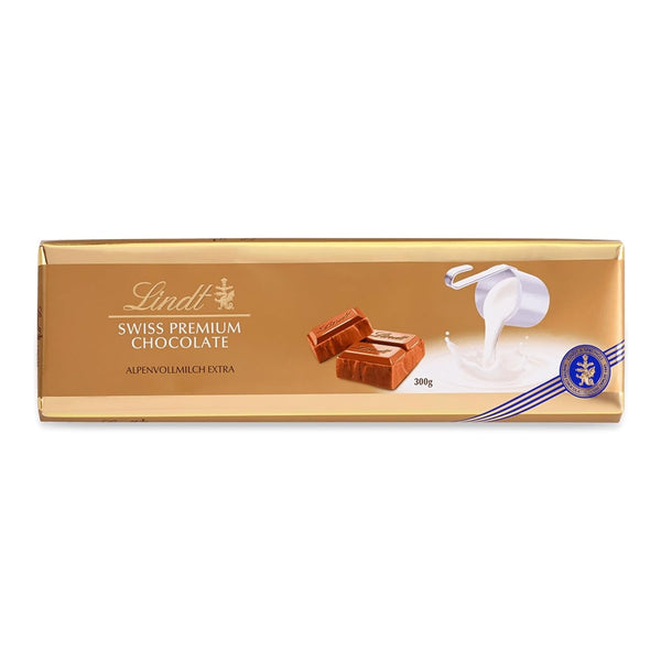 Lindt, baton de ciocolata fina cu lapte, 300 grame Bomboane de Ciocolata Naty Shop Default Title