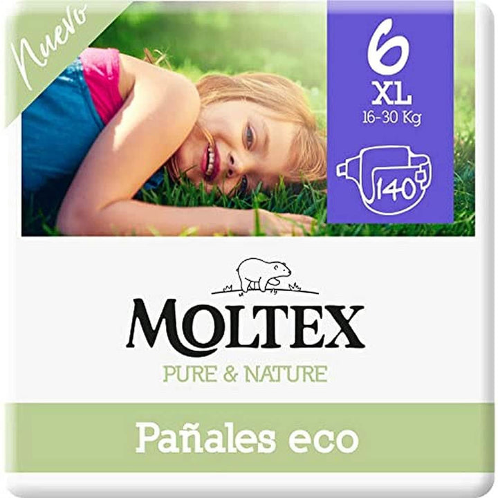 Scutece ecologice, alb cu design imprimat, diverse marimi Mama si Copilul Naty Shop Größe 6 (140 Stück)
