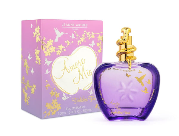 – Apă de parfum pentru femei „Amore Mio Forbidden Fruit” – Floral și proaspăt – Vanilie și paciuli – Fabricat în Grasse – Cadou pentru femei – Sticlă cu pulverizator 100 ml