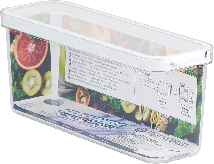 CARE + PROTECT Recipient inteligent pentru alimente, perfect stivuibil, organizator pentru frigider, protejează alimentele de umiditate, păstrează alimentele proaspete mai mult timp, 2,15 l Cutii depozitare alimente Naty Shop 2 L