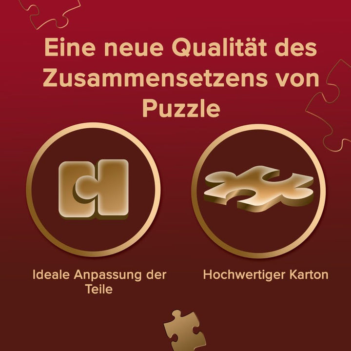 Trefl Premium plus Quality - Puzzle Tea Time: Houses Stoney Lane - 1000 elemente, Serie de imagini nostalgice pictate, Potrivirea ideală a pieselor, Pentru adulți și copii de la 12 ani Puzzle Naty Shop