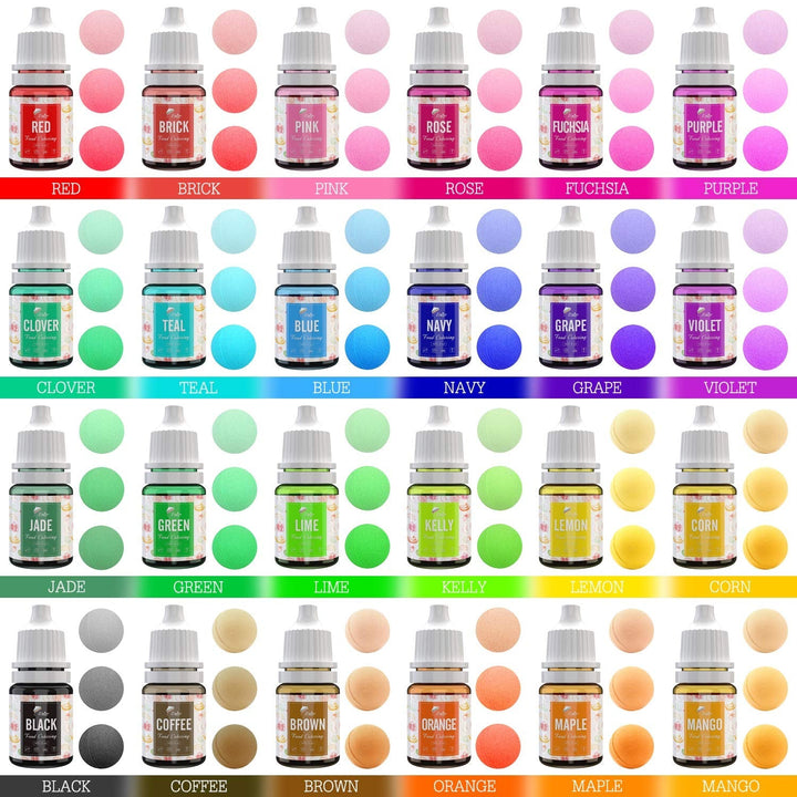 Set 24 coloranti alimentari lichizi, 24 x 6 ml Coloranti Alimentari Naty Shop