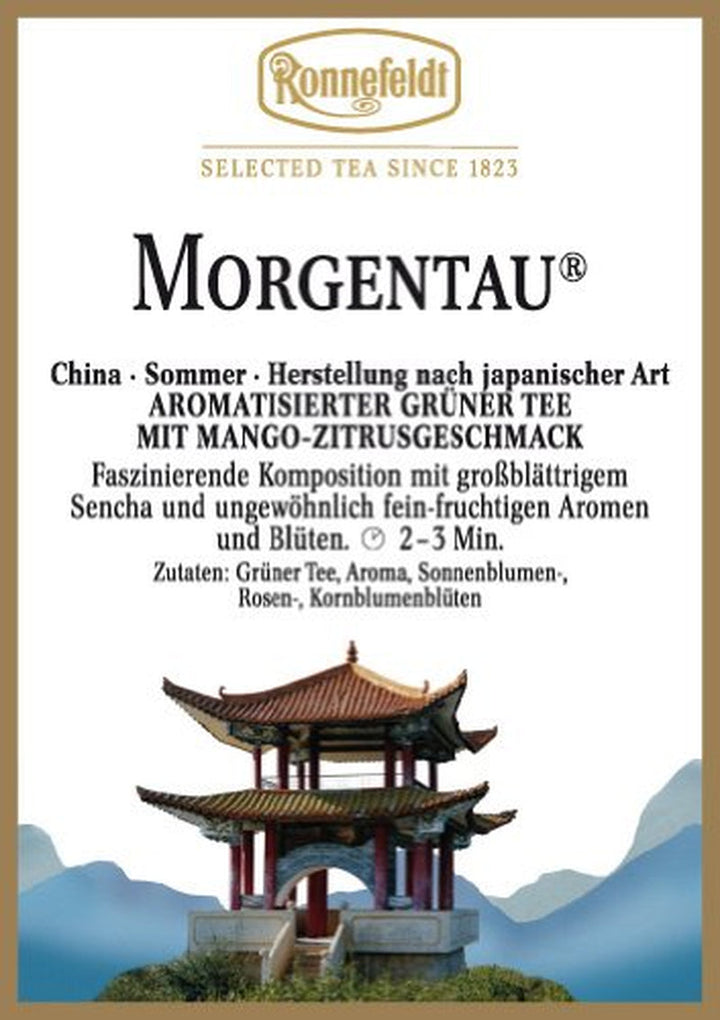 Ronnefeldt, ceai verde aromatizat cu mango și citrice, 100 g, pachet de 4