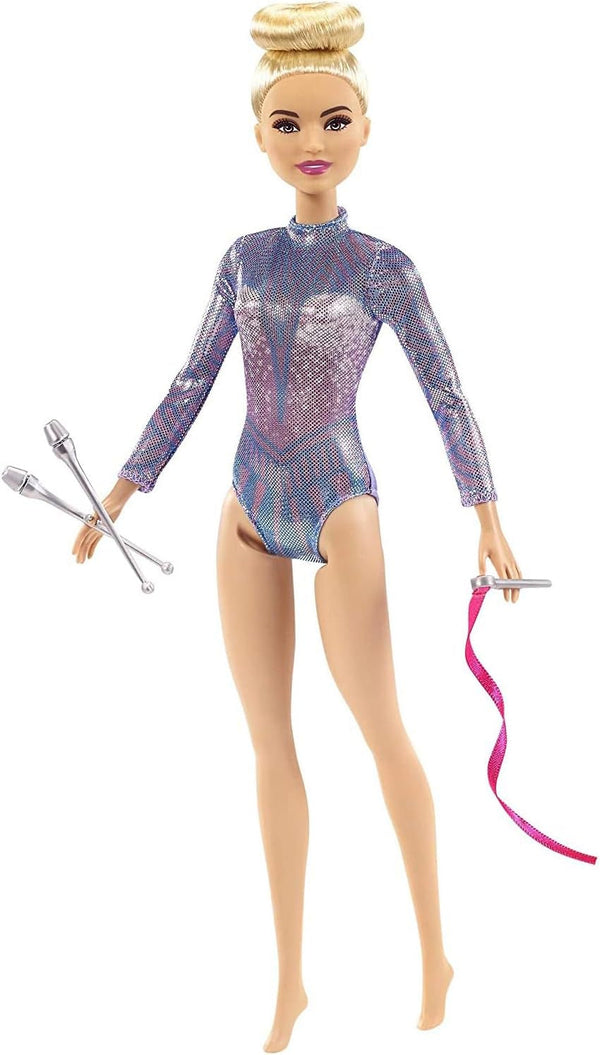 Barbie Doll, You Can Be Anything Barbie Series, Gimnastică ritmică Barbie cu păr blond, accesorii Barbie, inclusiv păpușă Barbie, cadou pentru copii, jucărie de la 3 ani, Gtn65 Papusi Naty Shop Blondă