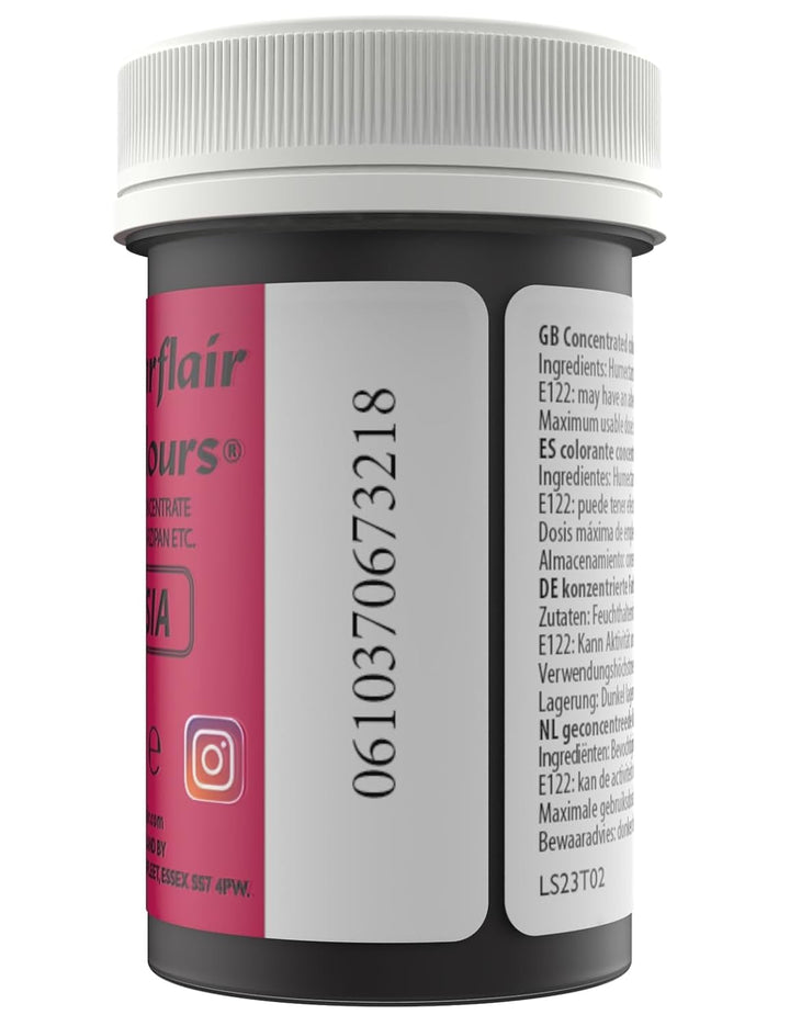 Sugarflair Spectral Fuchsia Lebensmittelfarbe Paste, Hochkonzentrierte Lebensmittelfarbe Für Buttercreme, Zuckerpaste, Royal Icing, Kuchenmischungen Und Mehr! Lebensmittelfarbstoff - 25G Coloranti Alimentari Naty Shop