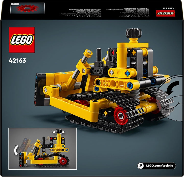 Buldozer greu LEGO Technic, buldozer de jucărie de construit, de adăugat la șantierul tău de construcții, jucărie de construcții pentru copii, cadou tehnologic pentru băieți și fete de la 7 ani 42163 Seturi de constructie Besuche den LEGO-Store