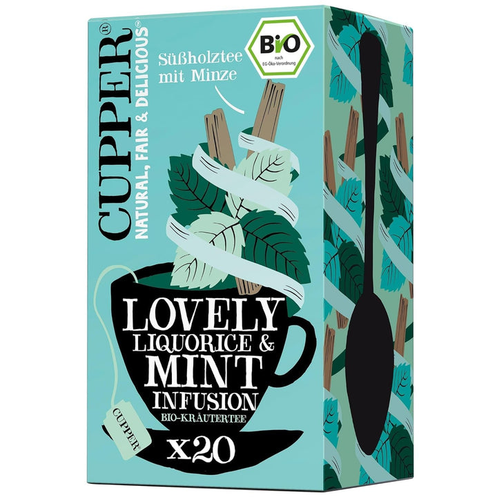 Cupper Ceai de fructe organic Cranberry Rasperry, 20 pliculețe de ceai nealbite, ecologic, comerț echitabil
