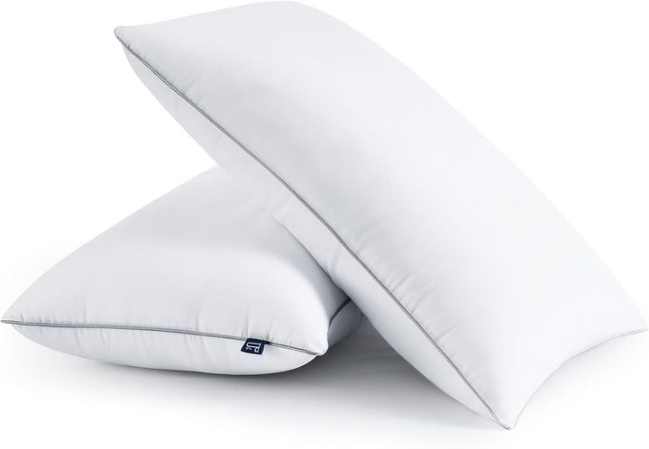 Pernă Bedstory, hipoalergenică, pernă de pat pentru hotel, țesătură perlată, pernă de dormit de lux pentru cei care dorm pe spate, pe burtă sau lateral (48 X 74 Cm), 2 bucăți Perne standard Naty Shop
