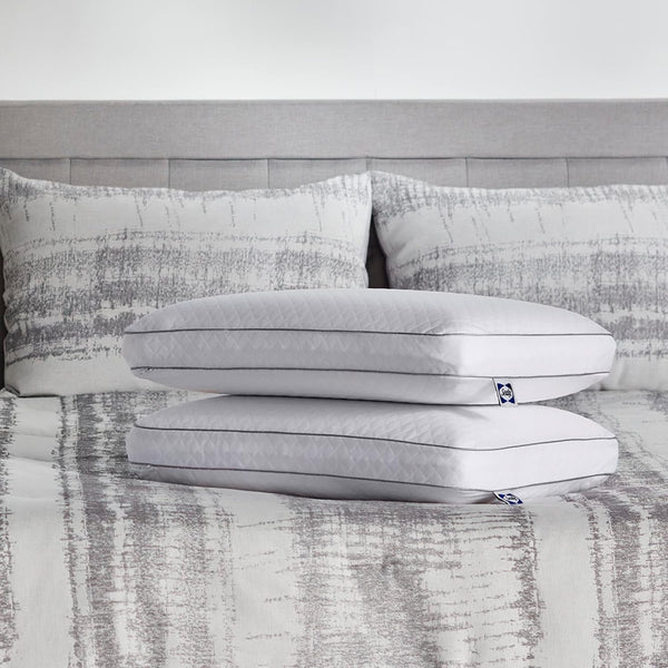 Pernă Sealy Essentials din spumă cu memorie, standard, albă, 2 bucăți Perne standard Naty Shop 2 bucăți