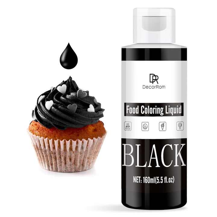 DecorRom, coloranti alimentari lichizi, 160 ml, diverse culori Coloranti Alimentari Naty Shop Negru
