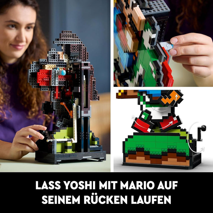 LEGO Super Mario World: Mario & Yoshi Nintendo Set de colecționat, figuri pixelate, model de construit și expus, decorațiuni pentru casă și de colecționat, kit de model și cadou pentru fanii adulți 71438 Seturi de constructie Besuche den LEGO-Store