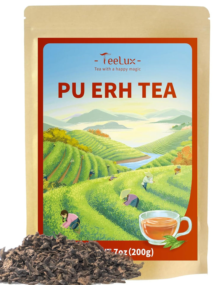 Ceai verde premium Teelux vrac 200 g din China, vegan, răcoritor, bogat în antioxidanți, ceai verde natural pur, frunze de ceai vrac
