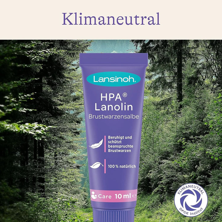 Lansinoh HPA Lanolin Brustwarzensalbe, 10 Ml - 100% Natürlich - Beruhigt & Schützt Beanspruchte Brustwarzen - Klimaneutral, 10940, Farblos Accesorii Hrana si Alaptare Bebe Naty Shop