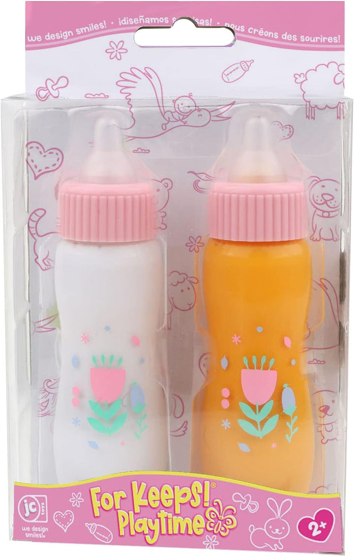 JC TOYS 81060 2X Sticlă pentru păpuși, cu lapte și suc Papusi Naty Shop