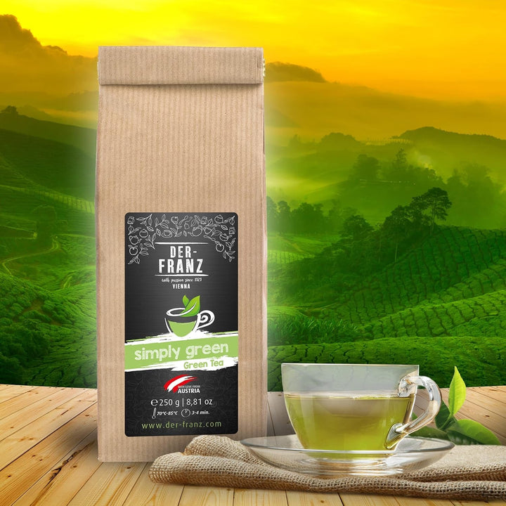 Der-Franz Ceai verde „Simply Green” cu frunze întregi, 250 g