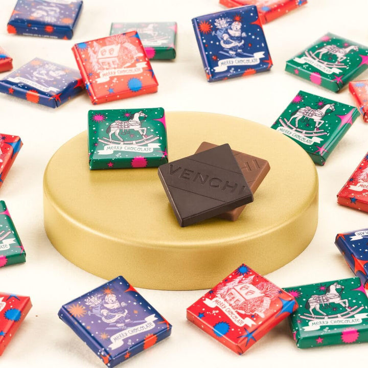 Venchi - Granblend Christmas Collection Assorted, 1 Kg - Fără gluten Bomboane de Ciocolata Naty Shop