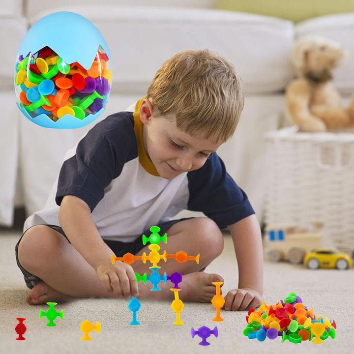 Pachet de 48 de jucării cu ventuză, jucării Montessori pentru cadă Mama si Copilul Naty Shop