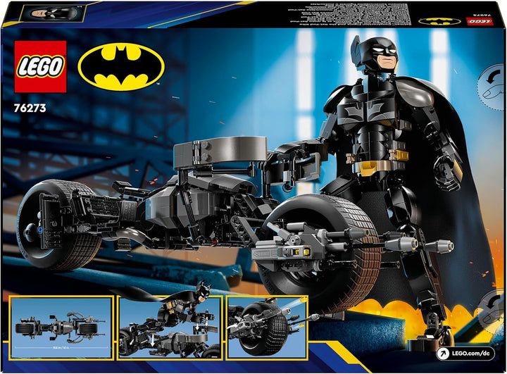 LEGO DC Batman: Batman figurină de construcție cu Batpod, jucărie pentru filmele cu supereroul, set de joacă de aventură pentru copii, cadou pentru băieți și fete 76273 Seturi de constructie Besuche den LEGO-Store