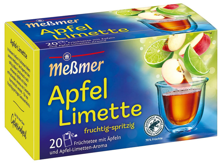 Meßmer Căpșuni-portocale | 20 pliculețe de ceai | Fără gluten | Fără lactoză | Vegan