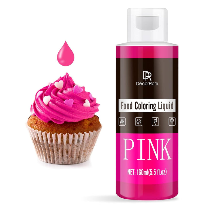 DecorRom, coloranti alimentari lichizi, 160 ml, diverse culori Coloranti Alimentari Naty Shop Roz