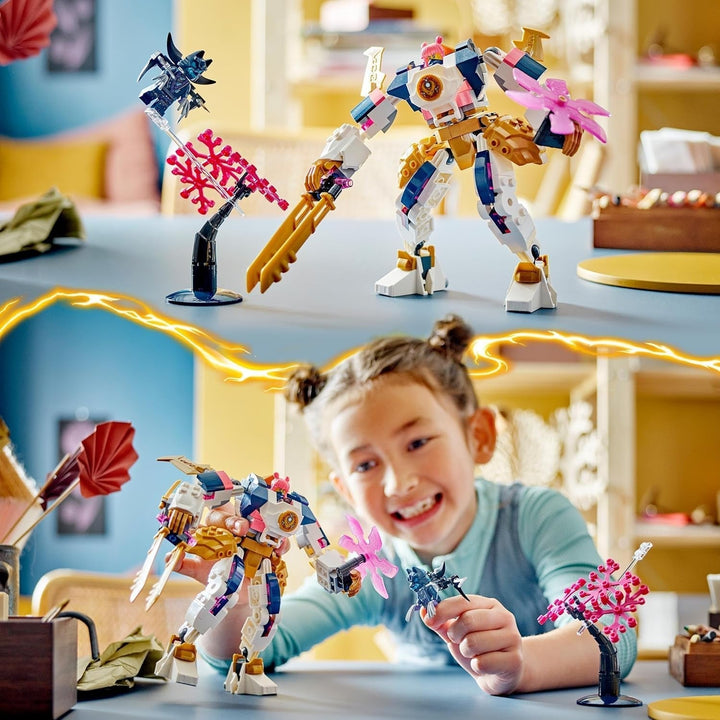 LEGO NINJAGO Mech-ul tehnologic al lui Sora, jucărie cu figurine de acțiune pentru copii, set ninja cu figurine, inclusiv Sora, mech pentru personalizare, cadou pentru băieți și fete cu vârsta de 7+ 71807 Seturi de constructie Besuche den LEGO-Store