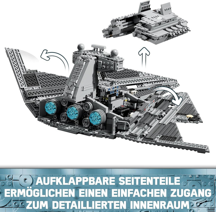 LEGO Star Wars Imperial Star Destroyer, Set navă stelară, Jucărie de construcție, Playset cu Darth Vader și Cal Kestis, Cadou de ziua de naștere pentru băieți, fete și fani 75394 Seturi de constructie Besuche den LEGO-Store