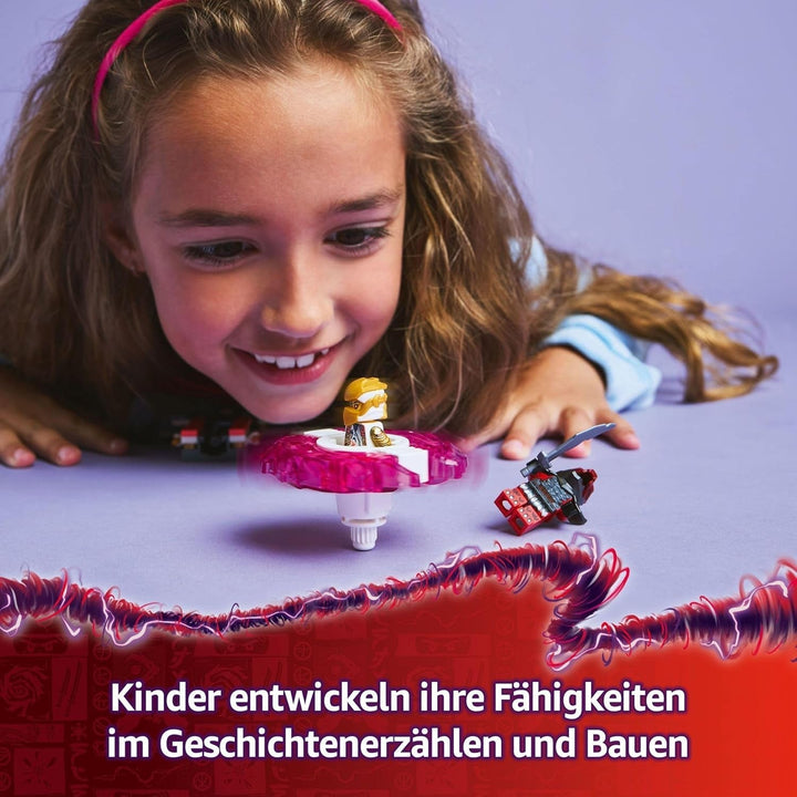 LEGO NINJAGO Sora's Dragon Spinjitzu Spinner - Jucărie Ninja de acțiune cu 2 minifigurine - Set de joacă mic pentru copii - Idee de cadou pentru băieți și fete de la 6 ani 71824 Seturi de constructie Besuche den LEGO-Store